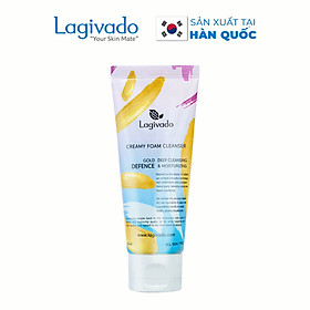 Sữa rửa mặt trắng da Hàn Quốc Lagivado không làm khô, căng da dành cho cả da dầu mụn, nhạy cảm Creamy Foam Cleanser 50ml