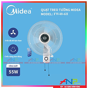 Quạt Treo Tường 3 Cánh Midea FW40-6H (Công Suất 55W - 3 Cấp Gió) - Hàng Chính Hãng