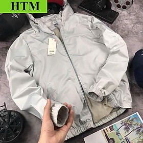 ÁO Khoác Dù Nam NỮ Chống Nước Cực Kì Tốt Có Kèm Chống Nắng HTM FASHION - Màu Xám