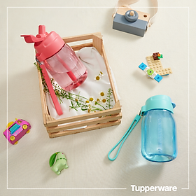 Bình Nước Tupperware Lohas Có Ống Hút 350ml