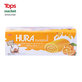 Bánh Trứng Cuộn Kem Hura Swissroll Hương Cam 360G