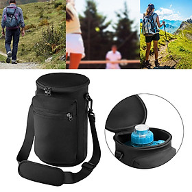 Water Bottle Holder, Water Bottle Carrier Bag with Adjustable Shoulder Strap, Water Bottle Sleeve Pouch for Travel Climbing Fishing Walking
