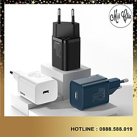 Mua Bộ sạc nhanh 20W USB Type C Baseus Super SI Quick Charger QC3.0 cho iPhone 12 (1C  20W  Chân dẹt) -Hàng Chính Hãng