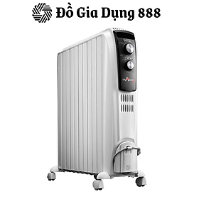 Máy Sưởi Dầu 10 Thanh Delonghi TRD4 1025 (2500W) - Trắng - Hàng Chính Hãng