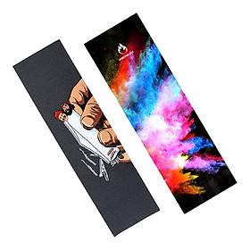 2 Packs Longboard Skateboard Sandpaper Sand Paper Colorful