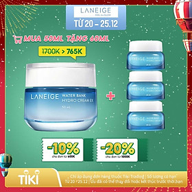 Kem dưỡng ẩm dành cho da dầu và da hỗn hợp Laneige Water Bank Hydro Cream Ex 50ml
