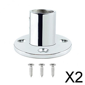 2x316 Stainless Steel Marine Boat Durable Hand Rail Fitting 25mm+90Degree