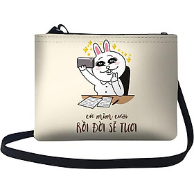 Túi Chéo Nữ In Hình Cứ Mỉm Cười - TUFU417 (24 x 17 cm)