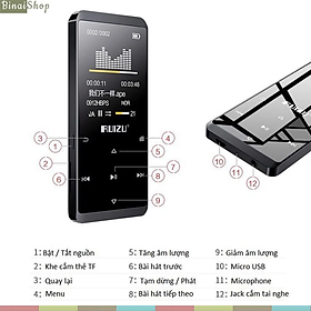 Máy Nghe Nhạc Lossless Bluetooth Ruizu D02 - Hàng Chính Hãng