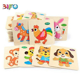 Bộ đồ chơi combo 8 tranh ghép hình động vật, phương tiện 3D bằng gỗ để trẻ vừa vui chơi và vừa học cách tư duy logic