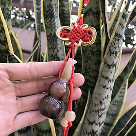 Mua Hồ lô phong thuỷ bằng sừng được làm thủ công 100%  OTH005  khánh treo ô tô  móc khoá hút tài lộc