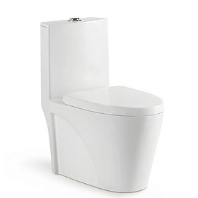 Mua Bồn Cầu Liền Khối Trắng Sứ - Tráng Men 9216