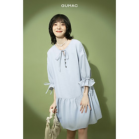 Đầm nữ buột nơ bèo tùng GUMAC DB1155