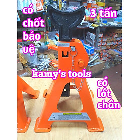 Mua Con đội kê 3 tấn có chốt an toàn và lót chân  chân kê (loại lẻ 1 cái)