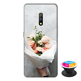 Ốp lưng dành cho điện thoại Realme X hình Bó Hoa Tình Yêu - tặng kèm giá đỡ điện thoại iCase xinh xắn - Hàng chính hãng