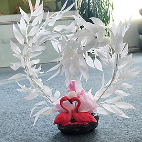 Resin Flamingo Figurines Statues Pot Home Furnishing Decor Home Furnishing