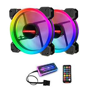 Bộ 2 Fan + Khiển Coolmoon RGB V2 - Hàng nhập khẩu