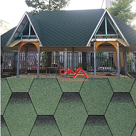 Mua Tấm lợp bitum CANA tổ ong xanh lá dark green 3m2 tấm dán phủ đá Hàn Quốc nhẹ chống thấm và trang trí mái bê tông  mái cemboard / ván  vách nhà