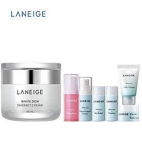 Combo Kem Dưỡng Trắng Và Dưỡng Ẩm Laneige White Dew Sherbet Cream (50ml) + Bộ Dưỡng Trắng Và Làm Sáng Da