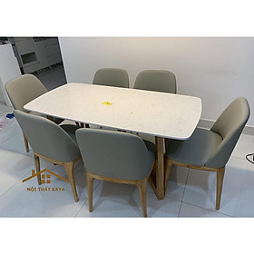 Mua Bộ Bàn Ăn 6 Ghế Mặt Đá Nhập Khẩu Doxa BAK – 04