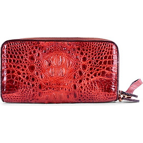 Ví nữ da cá sấu 2 khóa nguyên con Huy Hoàng