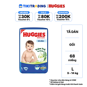 Tã dán Huggies Skincare Super Jumbo L68
