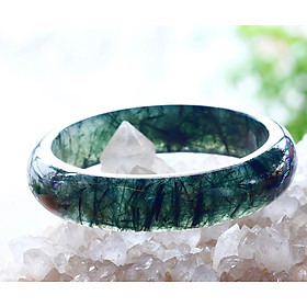 Vòng tay đá thạch anh tóc xanh liền khối mệnh hỏa, mộc - Ngọc Quý Gemstones