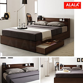 Giường ngủ ALALA10 + 2 hộc kéo / Miễn phí vận chuyển và lắp đặt/ Đổi trả 30 ngày/ Sản phẩm được bảo hành 5 năm từ thương hiệu ALALA/ Chịu lực 700kg