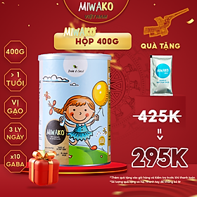 Sữa Công Thức Hạt Thực Vật Miwako Vị Gạo Hộp 400g x 1 Hộp Date T7/2024- Miwako Việt Nam