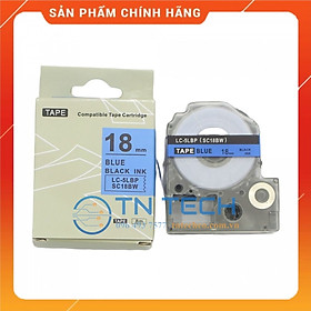 Mua Nhãn in TEPRA - EPSON LC-5LBP (SC18BW) – Chữ đen nền xanh dương 18MM X 8M  - Dùng cho máy in nhãn TEPRA - EPSON  Hàng nhập khẩu 