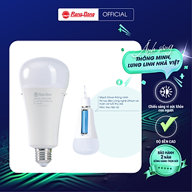 Đèn LED Bulb lưu điện, tích điện Rạng Đông Model: A80.KC/9W, tích điện, có quai treo, tiện lợi mang đi du lịch