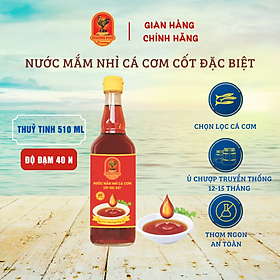 Nước mắm nhĩ cá cơm Hương Phú 40 độ đạm 510ml - truyền thống, thơm ngon chuẩn vị, loại đặc biệt