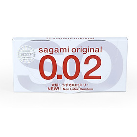 Bao cao su Sagami 002 mm siêu mỏng hộp 2 bao nhập khẩu Nhật Bản