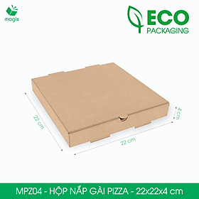 Mua MPZ04 - 22x22x4 cm - 60 Hộp nắp gài pizza đa dụng - Hộp nắp gập  hộp carton gói hàng  hộp quà