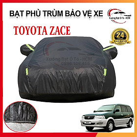 [TOYOTA ZACE] Bạt Phủ Xe Ô Tô 3 Lớp Chất Liệu Polyester Cao Cấp Cho Xe TOYOTA ZACE, Bạc Phủ Trùm Bảo Vệ Che Nắng, Chống Nóng, Che Mưa Tuyệt Đối 100%, Bạt Của Xưởng May Theo Kích Cỡ Xe Cam Kết Vừa Xe 100% Và Bảo Hành 2 Năm