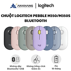Mua Chuột không dây Yên lặng Logitech M350 Pebble Kết nối Bluetooth / Usb  Nhỏ gọn  MacOS / PC - Hàng Chính Hãng