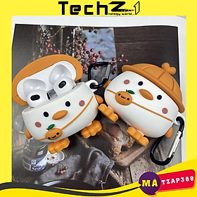 Mua Bao Case  Vỏ ốp tai nghe không dây cho airpod 3 hình chú vịt đội mũ dễ thương  - Mã TZAP388