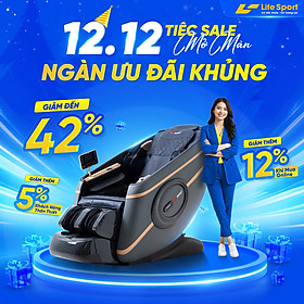 Ghế Massage Lifesport LS-339, Ghế Massage Gồm 20 Bài Massage 5 Kỹ Thuật Massage Điều Luyện, Điều Khiển Bằng Giọng Nói