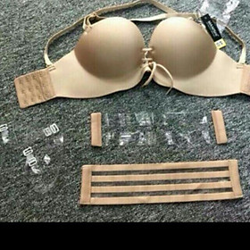 Áo Ngực Nữ Bàn Tay Đúc Su Dây Rút Siêu Nâng Ngực - Da