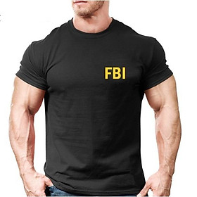 Áo thun FBI_chiến thuật_dã ngoại - đen