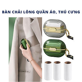 Bàn Chải Mini Đa Năng 2 Đầu Lăn Bụi Làm Sạch Xơ Vải, Lông Thú Cưng Bám Trên Quần Áo, Xách Tay Nhỏ Gọn Tiện Lợi