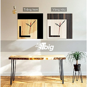 Mua Đồng hồ treo tường kim trôi bằng gỗ cắt laser decor sang trọng thiết kế hiện đại