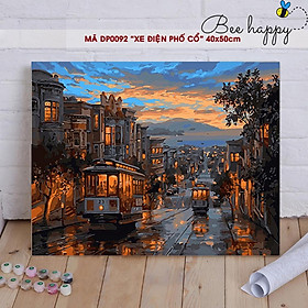 Mua Tranh Sơn Dầu Số Hóa Phong Cảnh Nhiều Mẫu Hot Trend BEE HAPPY Part 2 - Tranh Tô Màu Theo Số