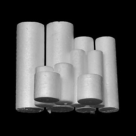 10pcs DIY Cylinder Shape Styrofoam Foam Material for Kids DIY Craft 5 Sizes