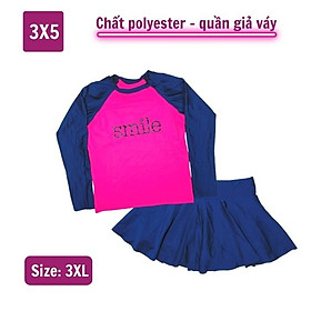 Đồ bơi bé gái tay dài đáng yêu 45-60kg- tay dài cho bé bơi lâu mà không sợ lạnh, quần giả váy kính đáo