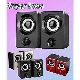 Loa vi tính để bàn SUPER BASS cực đã dòng loa cao cấp cho laptop, pc, điện thoại MÀU ĐEN - Hàng Chính Hãng