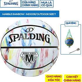 Hình ảnh Quả Bóng Rổ Spalding Marble Series (84-397Z)- Indoor/ Outdoor size 7