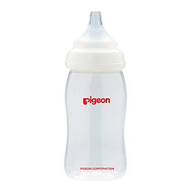 Combo Pigeon: Bình Sữa PP Plus 240ml + Áo Thun Pokemon - Trắng (Size Nhỏ)