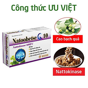 Combo 2 Hộp Hoạt huyết dưỡng não Natoobetse Q10 HDPHARMA cao bạch quả - nattokinase giảm đau đầu - chóng mặt - Hộp 30 viên