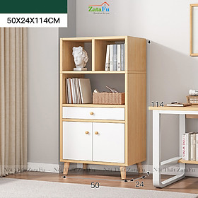 Mua Tủ Kệ Gỗ Để Sách Trang Trí Phòng Khách Chân Gỗ KTT-22